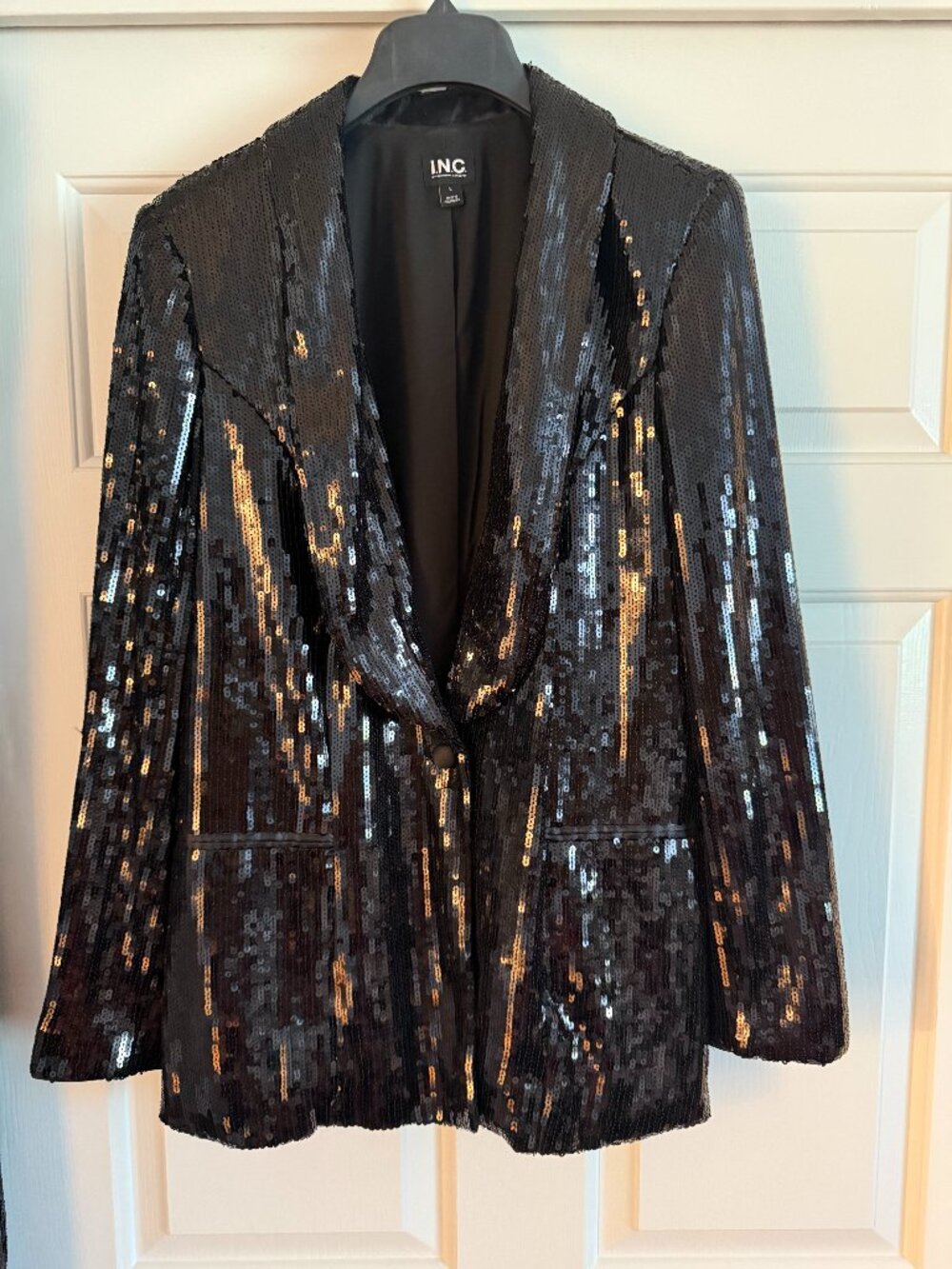 Black Sequined Pant Suit